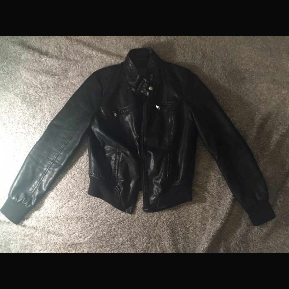 ❤️❤️ CI SONO Black Leather Jacket